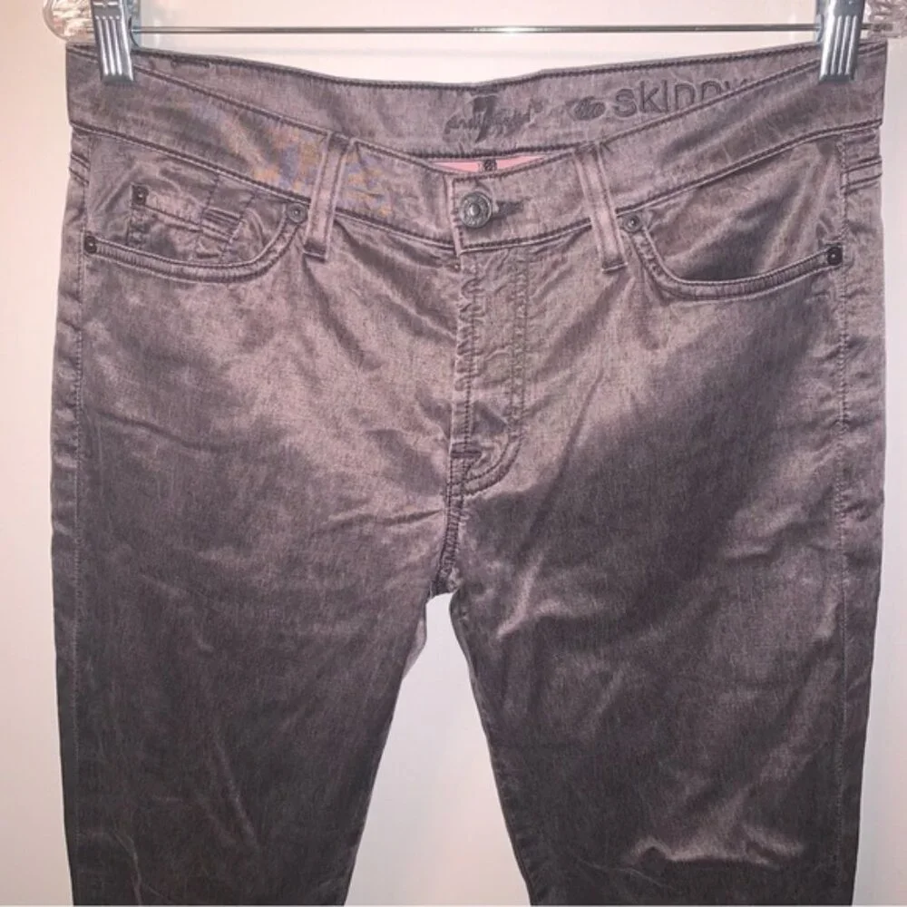 7 For All Mankind The Skinny Shiny Jeans 31 - Picture 8 of 9